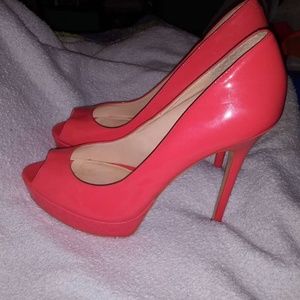 Vince Camuto Pink Peeptoe Heels